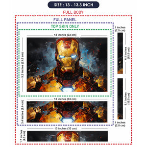 Iron Man Brush Stroke Art Laptop Skin - View 6