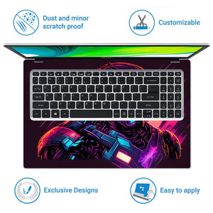 Iron Man Purple Laptop Skin - View 5