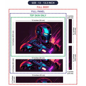 Iron Man Purple Laptop Skin - View 6