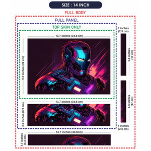 Iron Man Purple Laptop Skin - View 7