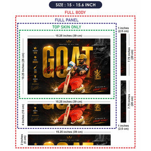 Kohli GOAT Gold RCB Laptop Skin - View 8