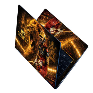 Kohli RCB We Believe Lion Laptop Skin - View 2