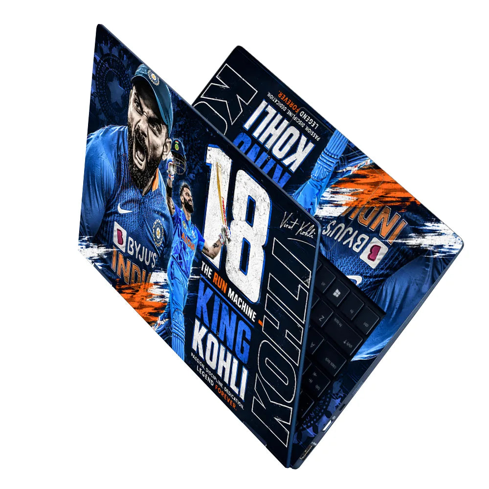 Kohli Run Machine Byjus Blue Laptop Skin - View 2