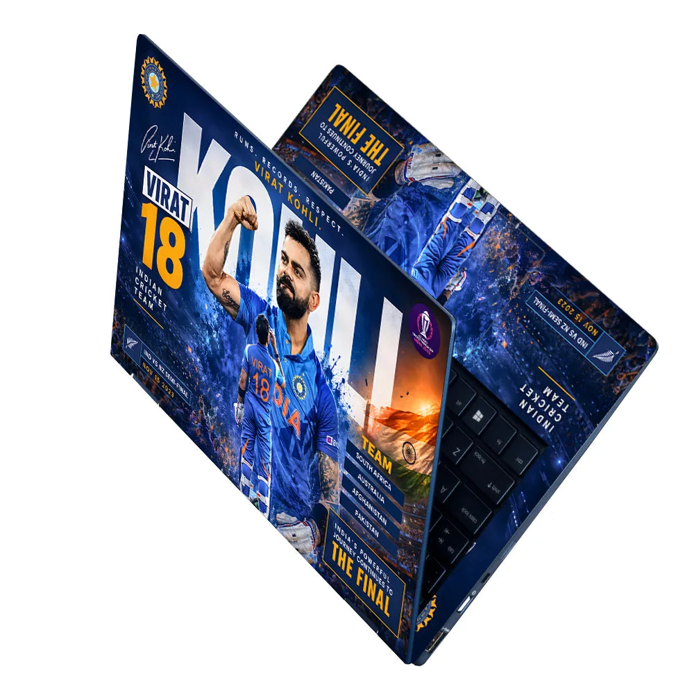 Kohli World Cup Semi Final 2023 Laptop Skin - View 2