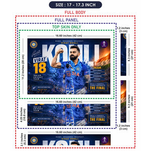 Kohli World Cup Semi Final 2023 Laptop Skin - View 9