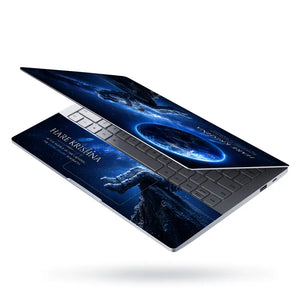 Krishna Astronaut Flute Laptop Skin - View 3