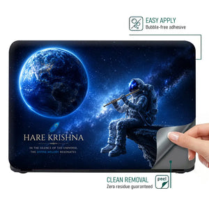 Krishna Astronaut Flute Laptop Skin - View 4