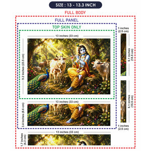 Krishna Flute Forest Cows Laptop Skin - View 6