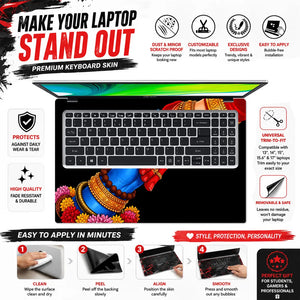 Krishna Hands Bangles Touch Laptop Skin - View 5