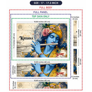 Krishna Hare Krishna Flute Laptop Skin - View 9