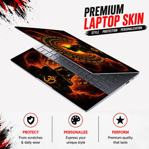 Krishna Hare Mantra Circle Laptop Skin - View 3