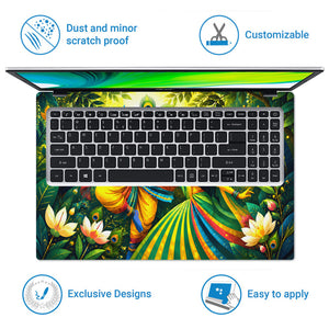 Krishna Radha Dance Forest Laptop Skin - View 5