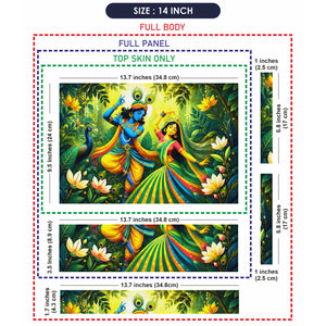 Krishna Radha Dance Forest Laptop Skin - View 7