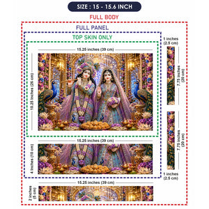 Krishna Radha Temple Peacock Laptop Skin - View 8
