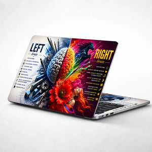 Left Right Brain Pencils Horse Laptop Skin - View 1