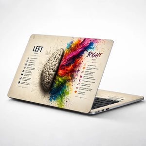 Left Right Brain Splash Paint Laptop Skin - View 1