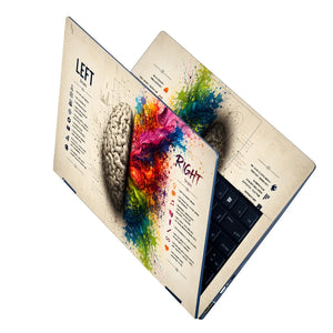 Left Right Brain Splash Paint Laptop Skin - View 2