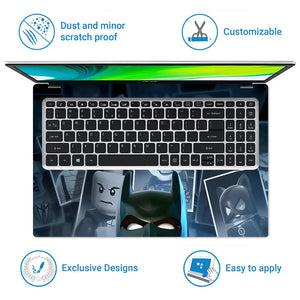 Lego Batman Villains Photo Collage Laptop Skin - View 5