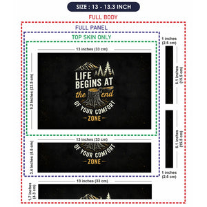 Life Begins Comfort Zone Axe Laptop Skin - View 6