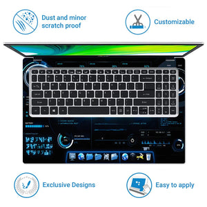 Lifestyle Hacker Tech Dashboard UI Laptop Skin - View 5