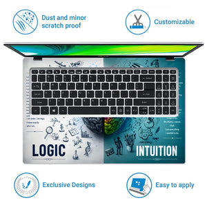 Logic Intuition Brain Doodles Laptop Skin - View 5
