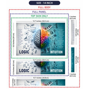 Logic Intuition Brain Doodles Laptop Skin - View 7