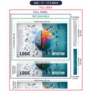 Logic Intuition Brain Doodles Laptop Skin - View 9