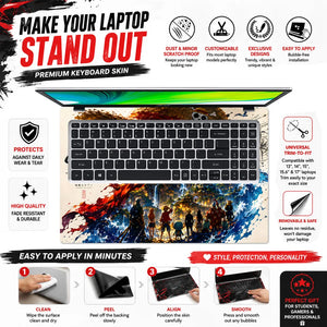 Luffy Crew Hat Ship Splash Laptop Skin - View 5