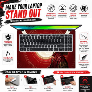 Luffy Red Devil Fruit Glow Laptop Skin - View 5