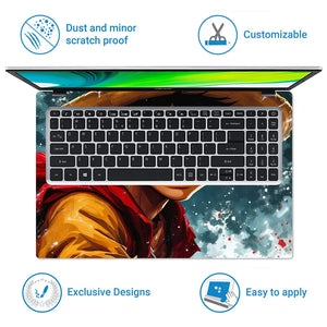 Luffy Straw Hat Laptop Skin - View 5