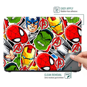 Marvel Heroes Collage Laptop Skin - View 4