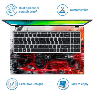 Mercedes AMG GT Red Ink Laptop Skin - View 5