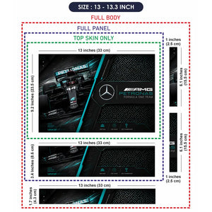 Mercedes AMG Petronas 44 Dark Grid Laptop Skin - View 6
