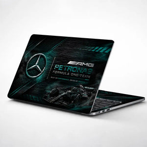 Mercedes AMG Petronas Dark Leather Laptop Skin - View 1