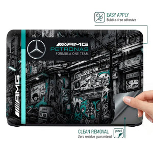 Mercedes AMG Petronas Graffiti City Laptop Skin - View 4