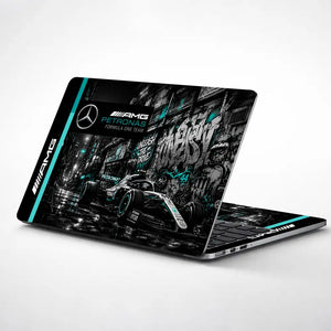 Mercedes AMG Petronas Night City Laptop Skin - View 1
