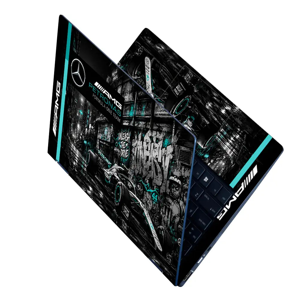Mercedes AMG Petronas Night City Laptop Skin - View 2