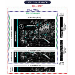 Mercedes AMG Petronas Night City Laptop Skin - View 8