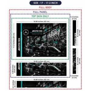 Mercedes AMG Petronas Night City Laptop Skin - View 9