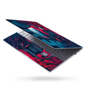 Mitsubishi Lancer EVO RedGlow Laptop Skin - View 3