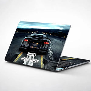 Money Never Sleeps Mansory Car Design Laptop Skin - View 1