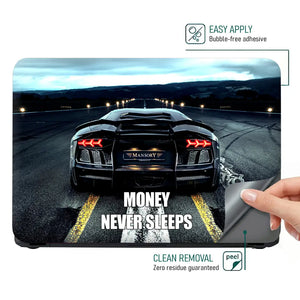 Money Never Sleeps Mansory Car Design Laptop Skin - View 4