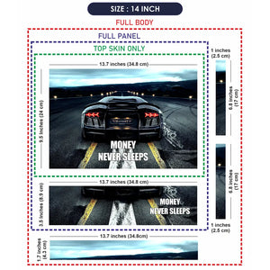 Money Never Sleeps Mansory Car Design Laptop Skin - View 7