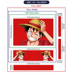 Monkey D Luffy Red Laptop Skin - View 8