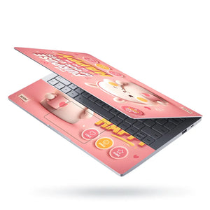 Motivation Bunny Purpose Of Lives Happy Laptop Skin - View 3