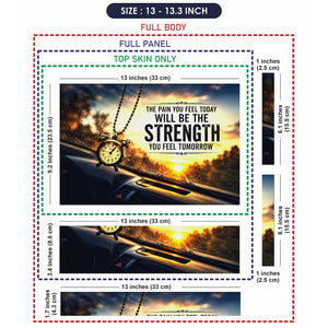 Motivation Pain Strength Clock Sunset Laptop Skin - View 6