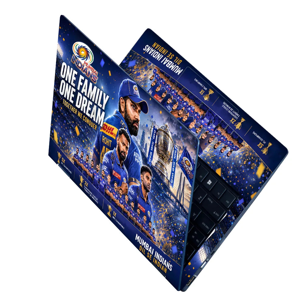 Mumbai Indians One Family Dream Laptop Skin - View 2