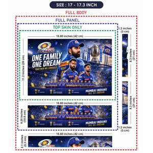 Mumbai Indians One Family Dream Laptop Skin - View 9