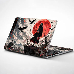 Naruto Itachi Ink Red Moon Laptop Skin - View 1