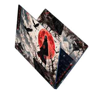 Naruto Itachi Ink Red Moon Laptop Skin - View 2